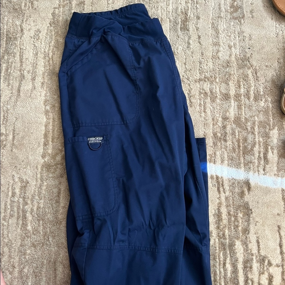 Tall navy blue Cherokee scrub pants